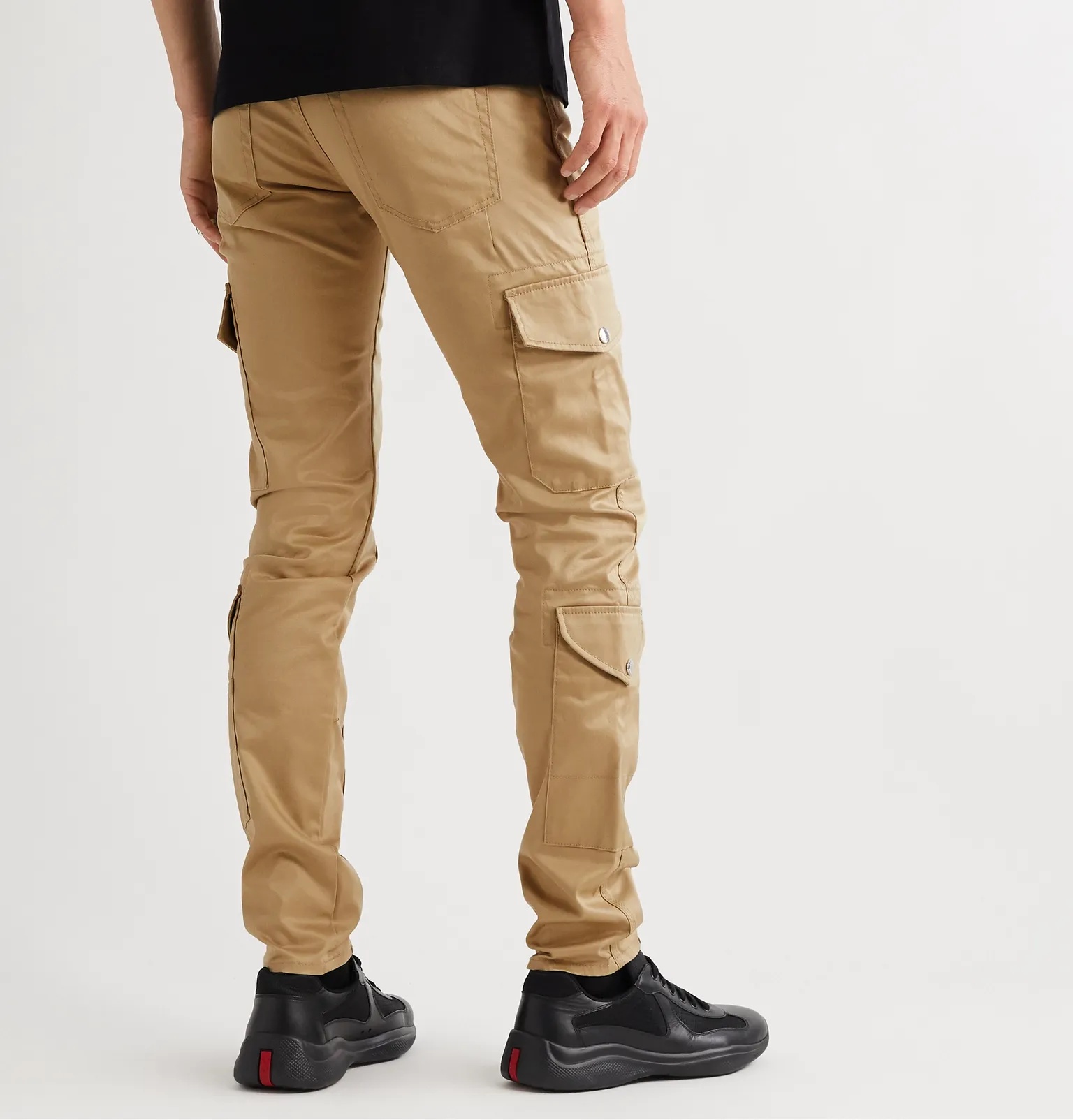 Slim-Fit Cotton-Blend Gabardine Cargo Trousers - 4