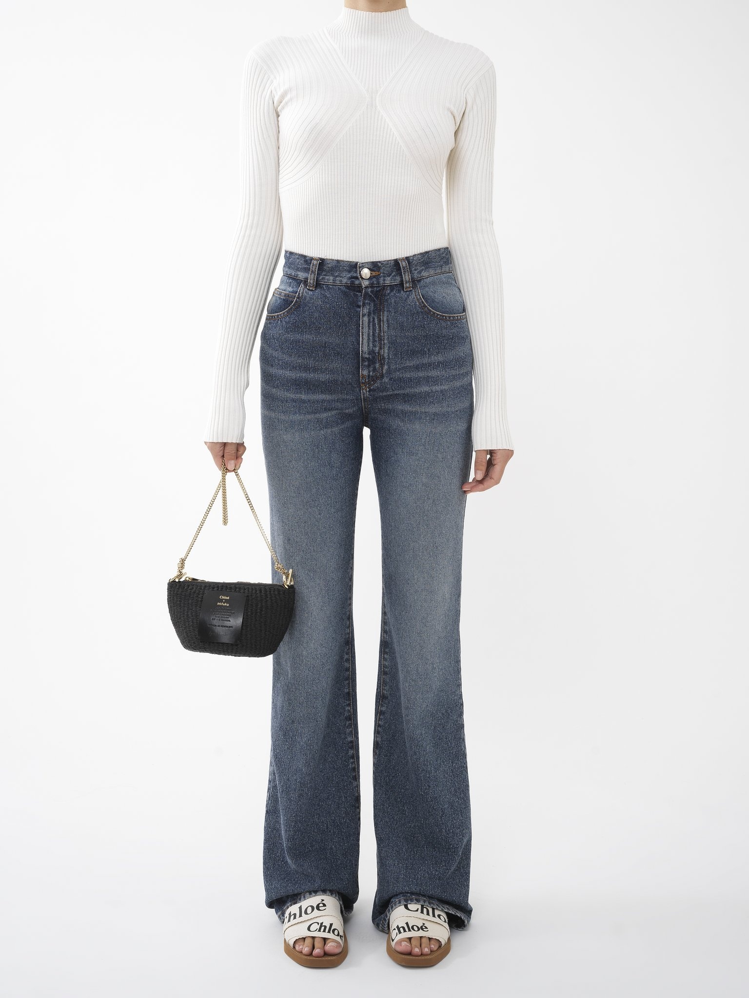 CHLOÉ ZIPPERED MINI BASKET WITH CHAIN - 7