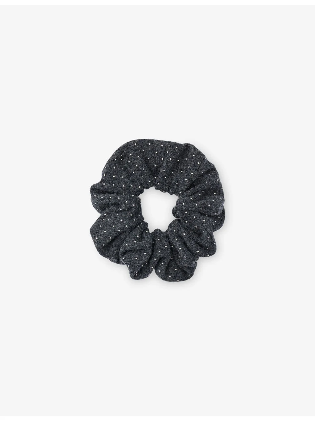 Rhinestone-Embellished Wool And Cashmere-Blend Scrunchie - 1
