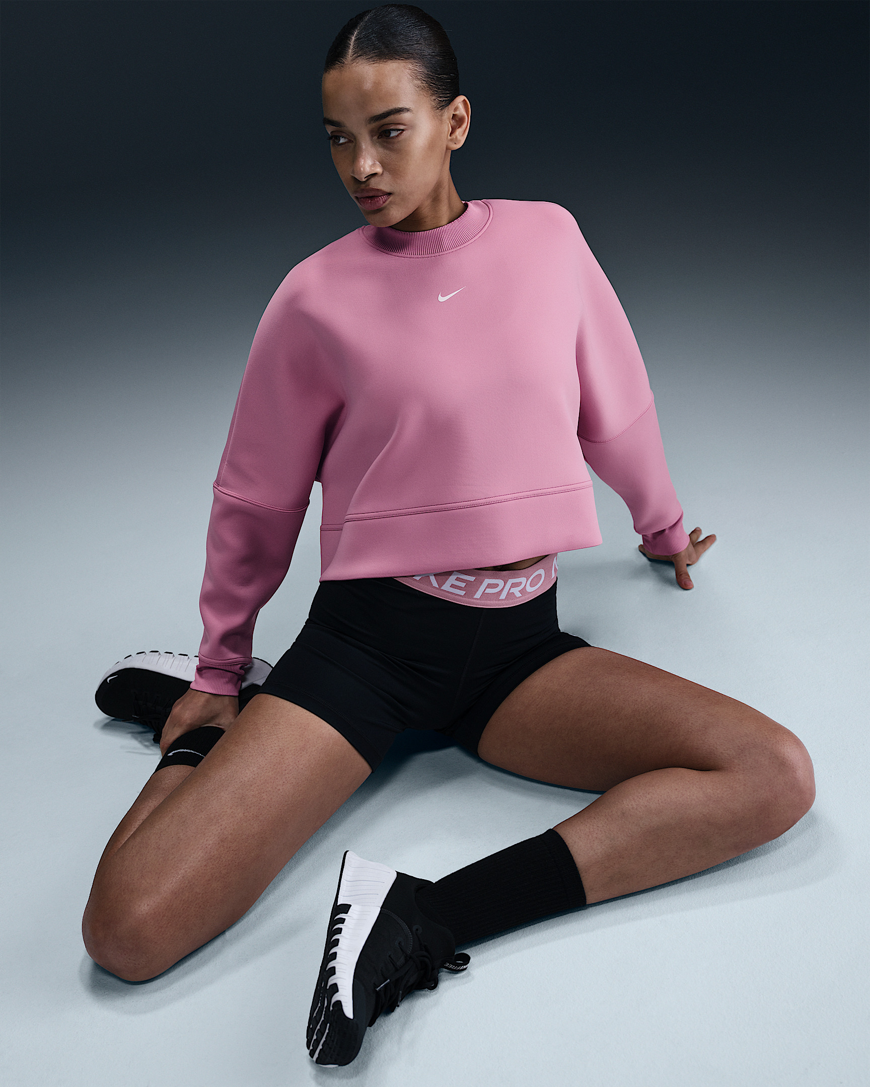 Nike Prima Women's Dri-FIT Oversized Crew-Neck Cropped Top - 3