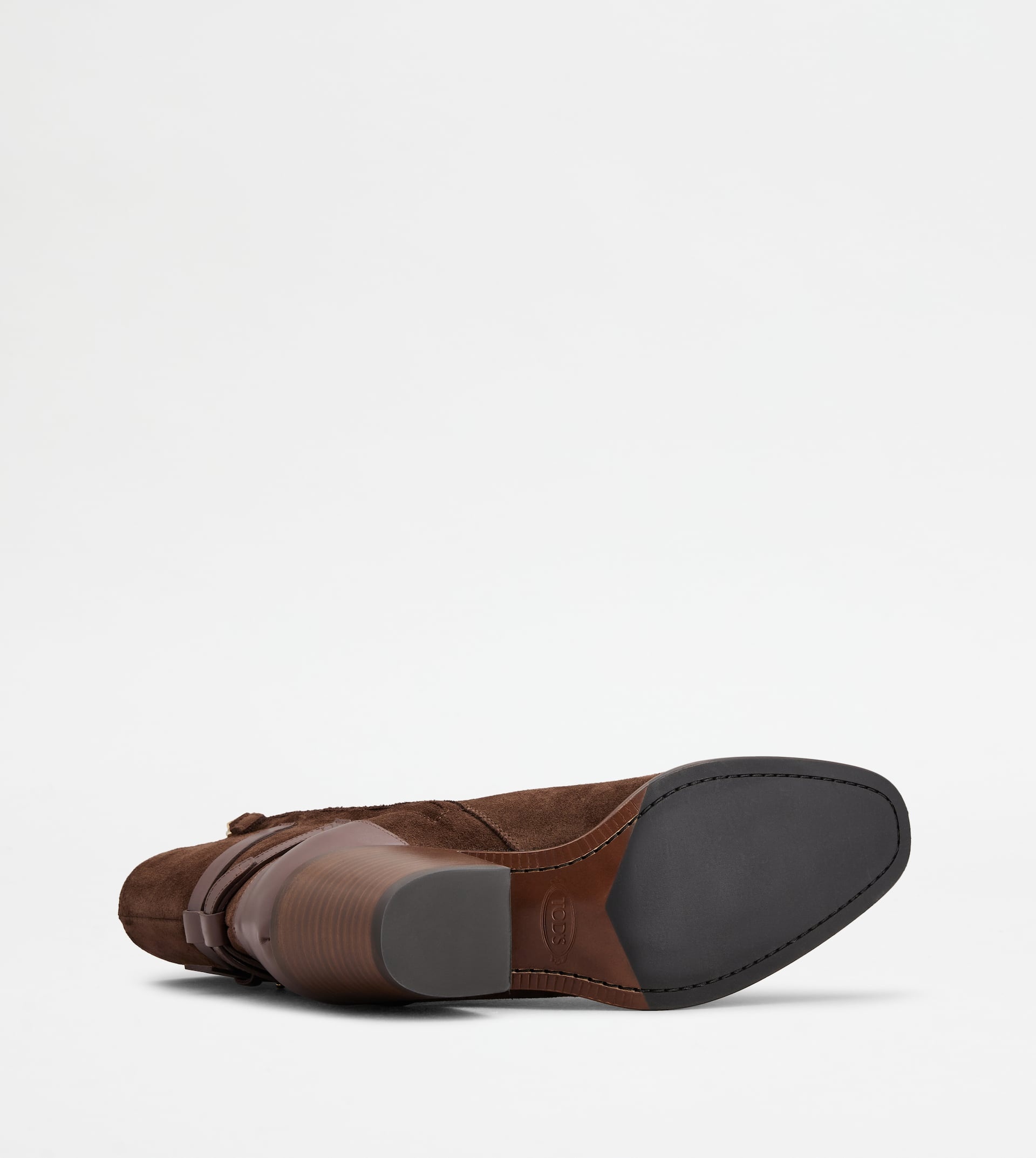 ANKLE BOOTS IN SUEDE - BROWN - 4