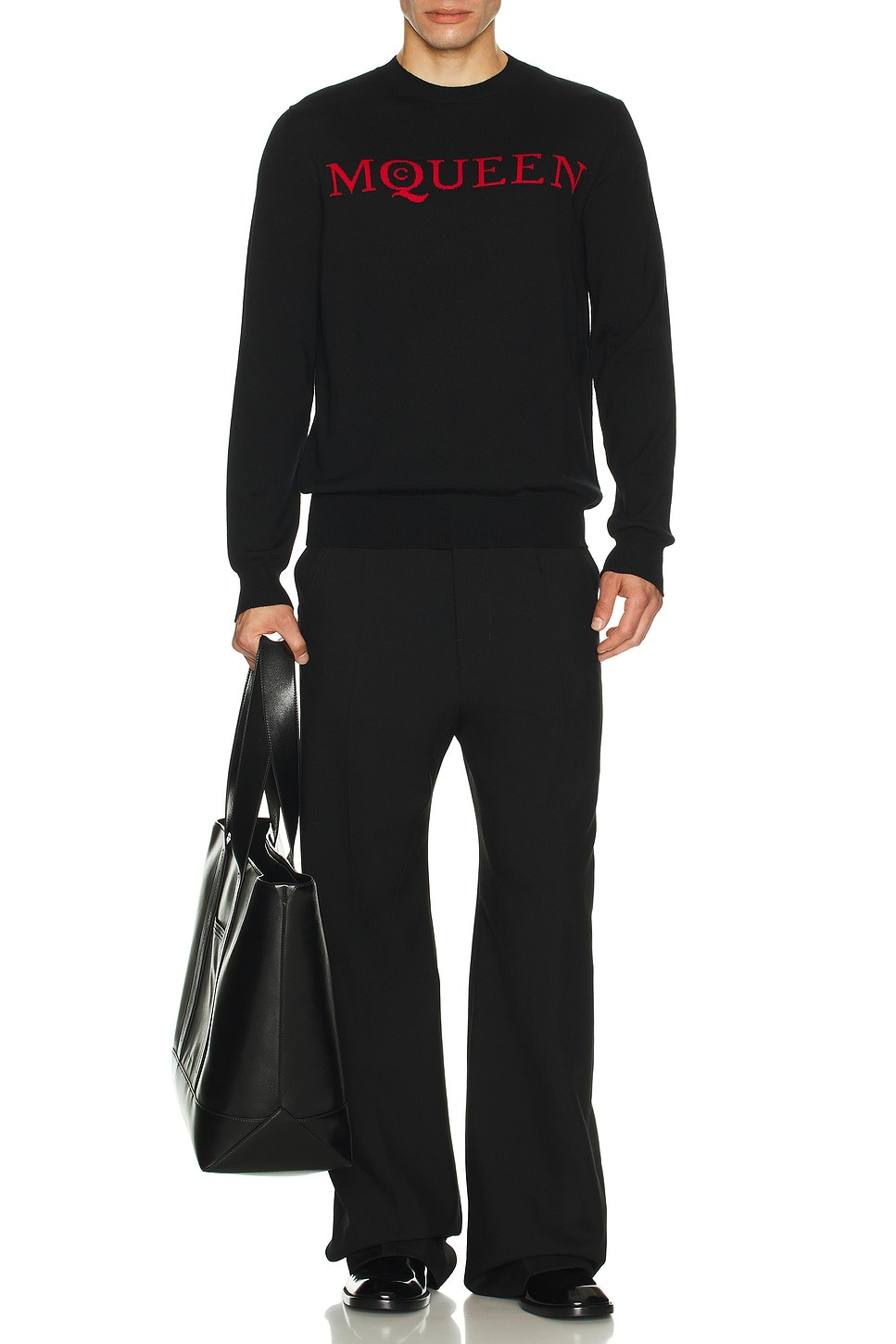 Crew Neck Jacquard Sweater - 4