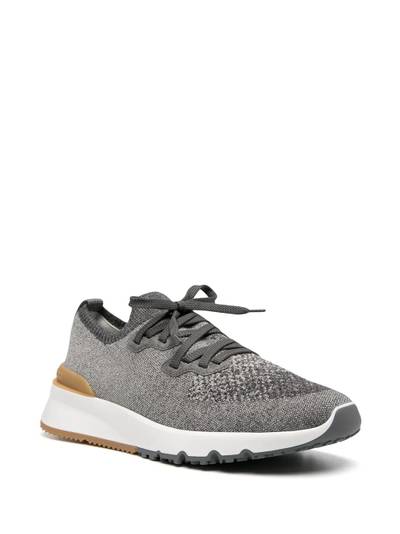 Brunello Cucinelli knitted low-top sneakers outlook