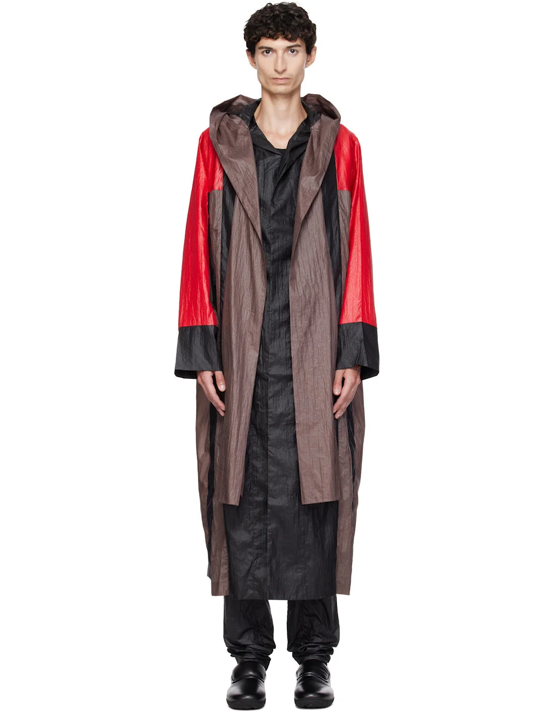 Brown & Red Hertel Stripe Coat - 1