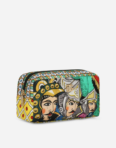 Dolce & Gabbana Carretto-print nylon make-up bag outlook