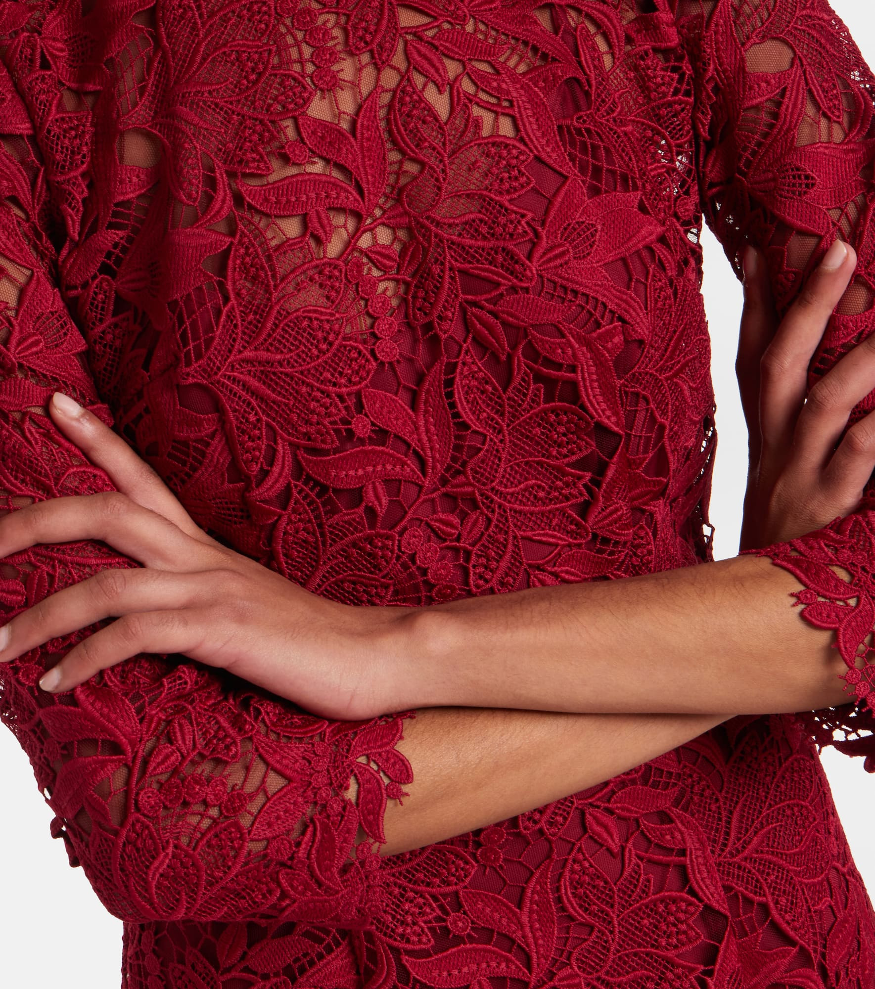 Lace midi dress - 5