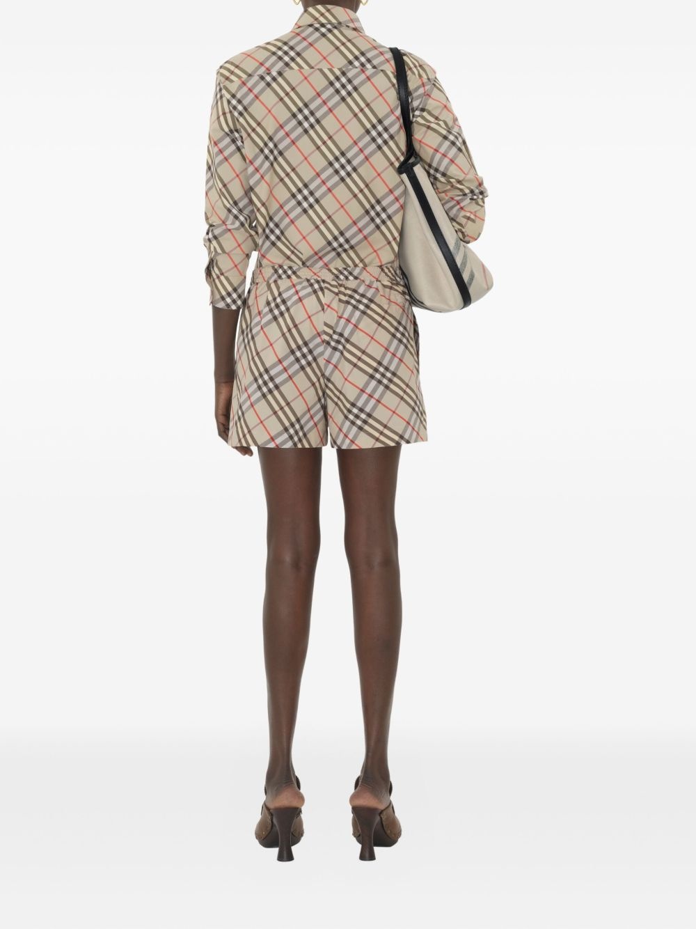 checked cotton shorts - 4