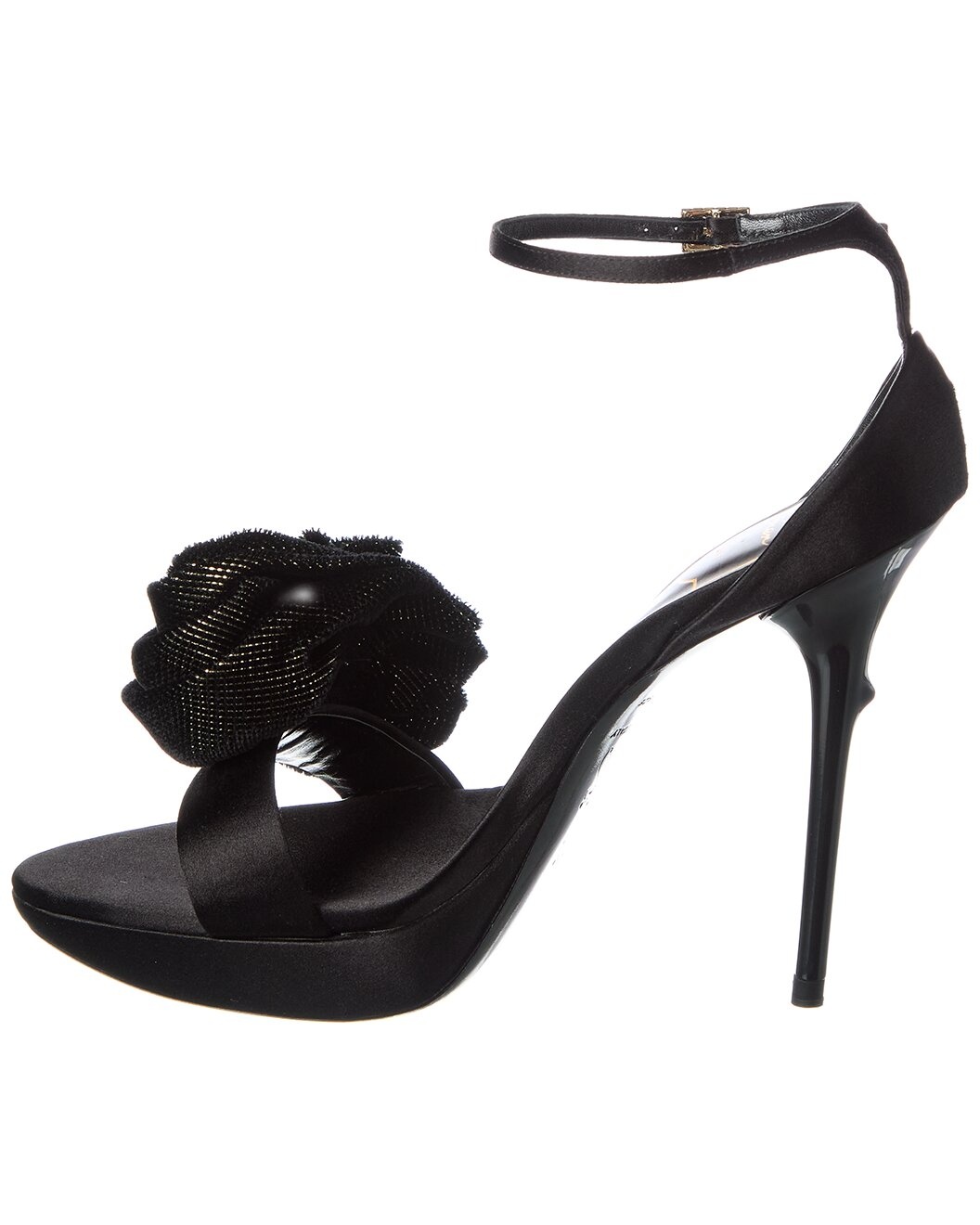Roger Vivier Rose Satin & Velvet Platform Sandal - 2