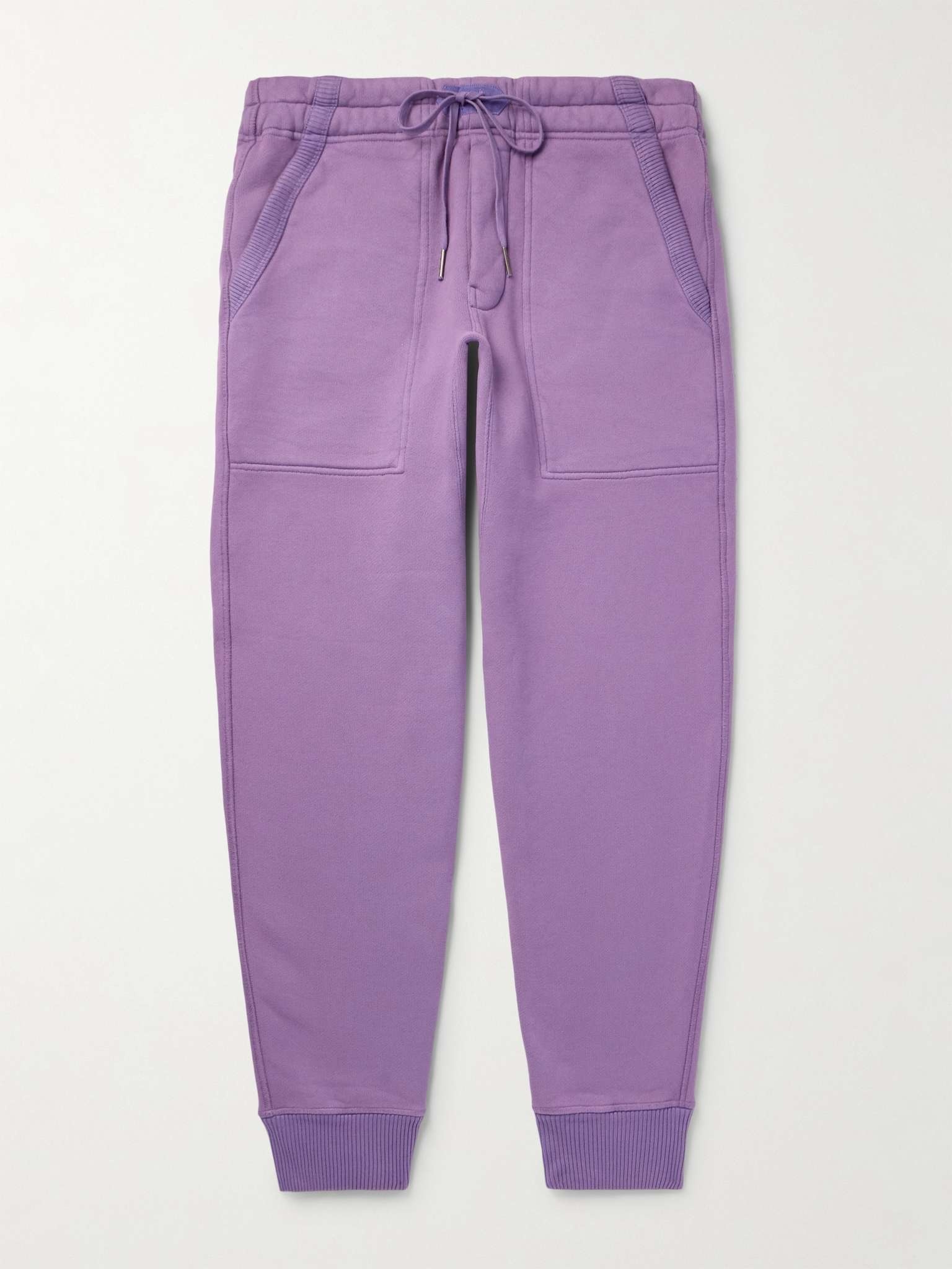 Tapered Garment-Dyed Cotton-Jersey Sweatpants - 1