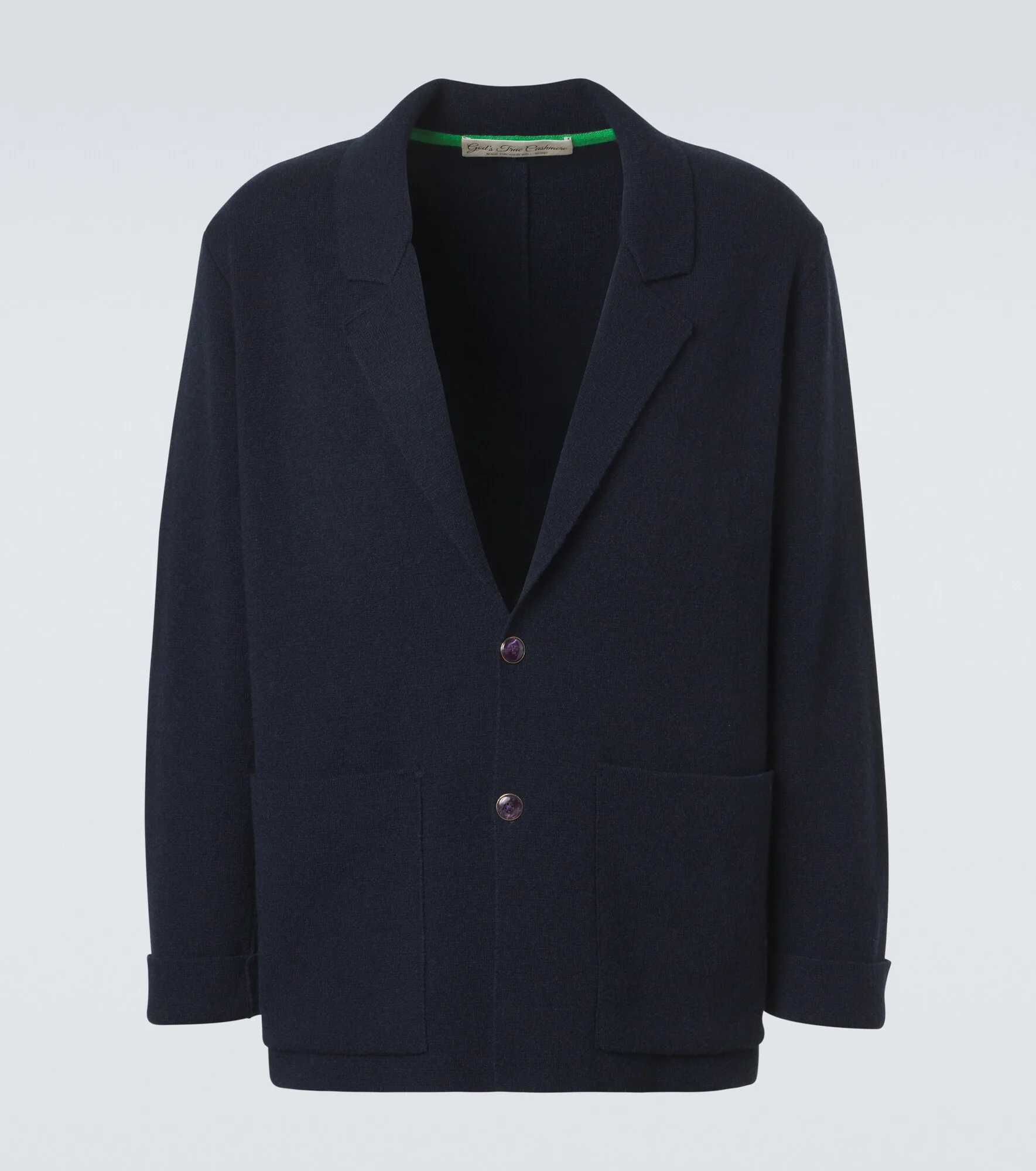 Cashmere blazer with amethyst - 1