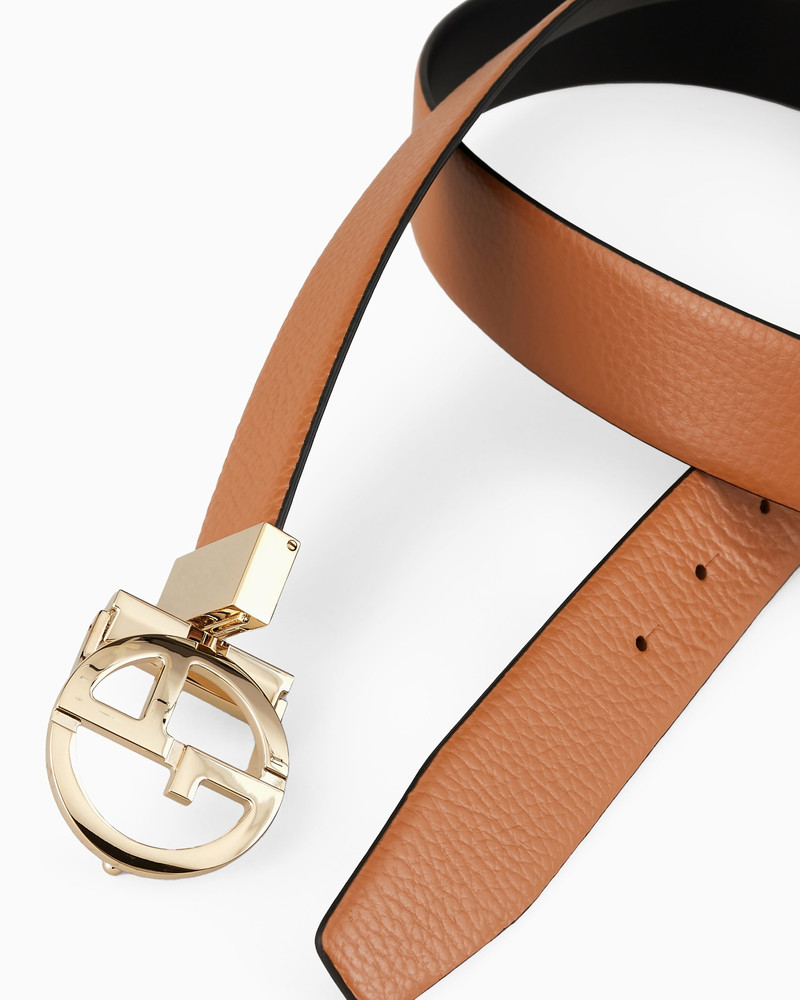 GIORGIO ARMANI Two-toned, reversible leather belt outlook