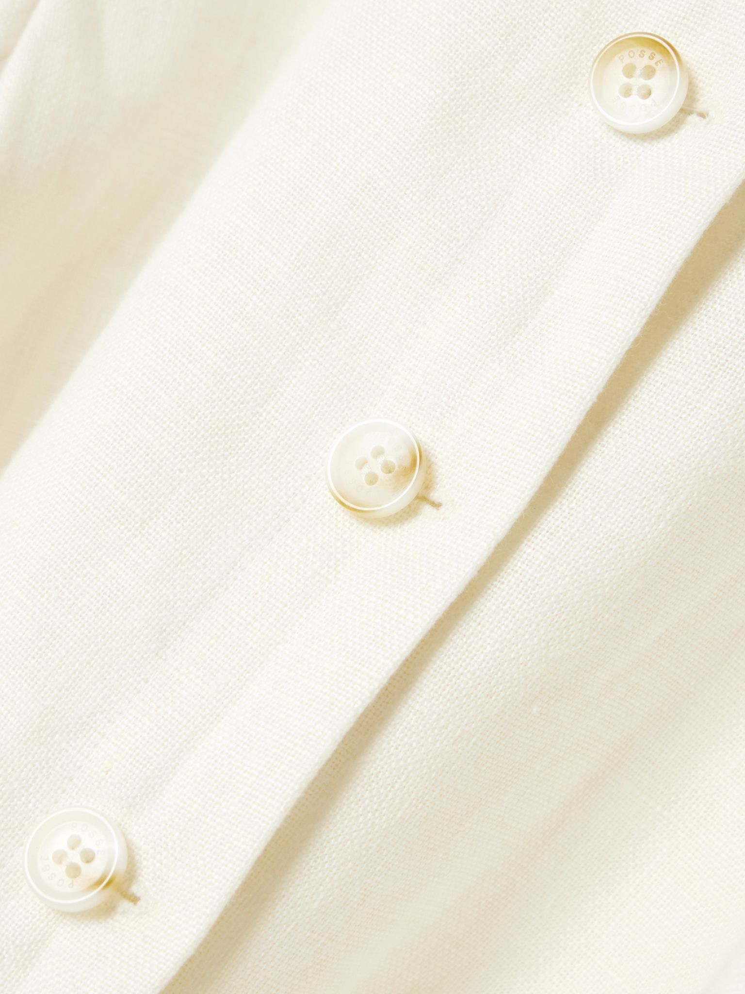 Emma cropped linen jacket Cream - 4