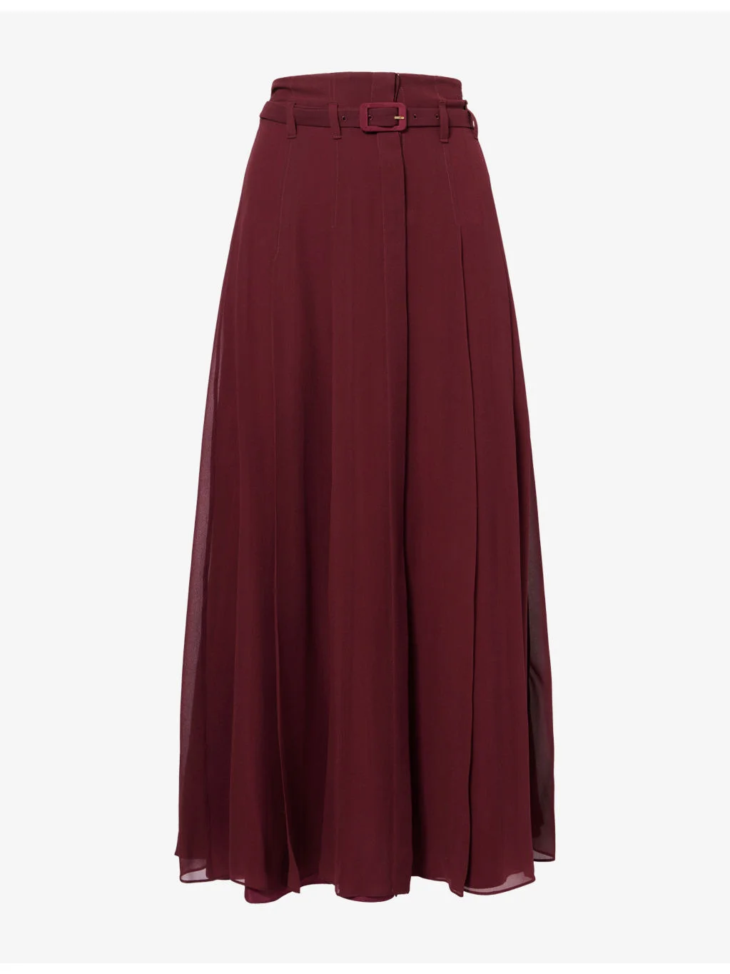 Dugald Belted Silk Midi Skirt - 1