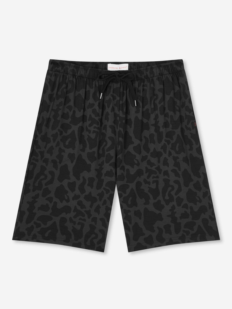 Men's Lounge Shorts London 7 Micro Modal Stretch Black - 3