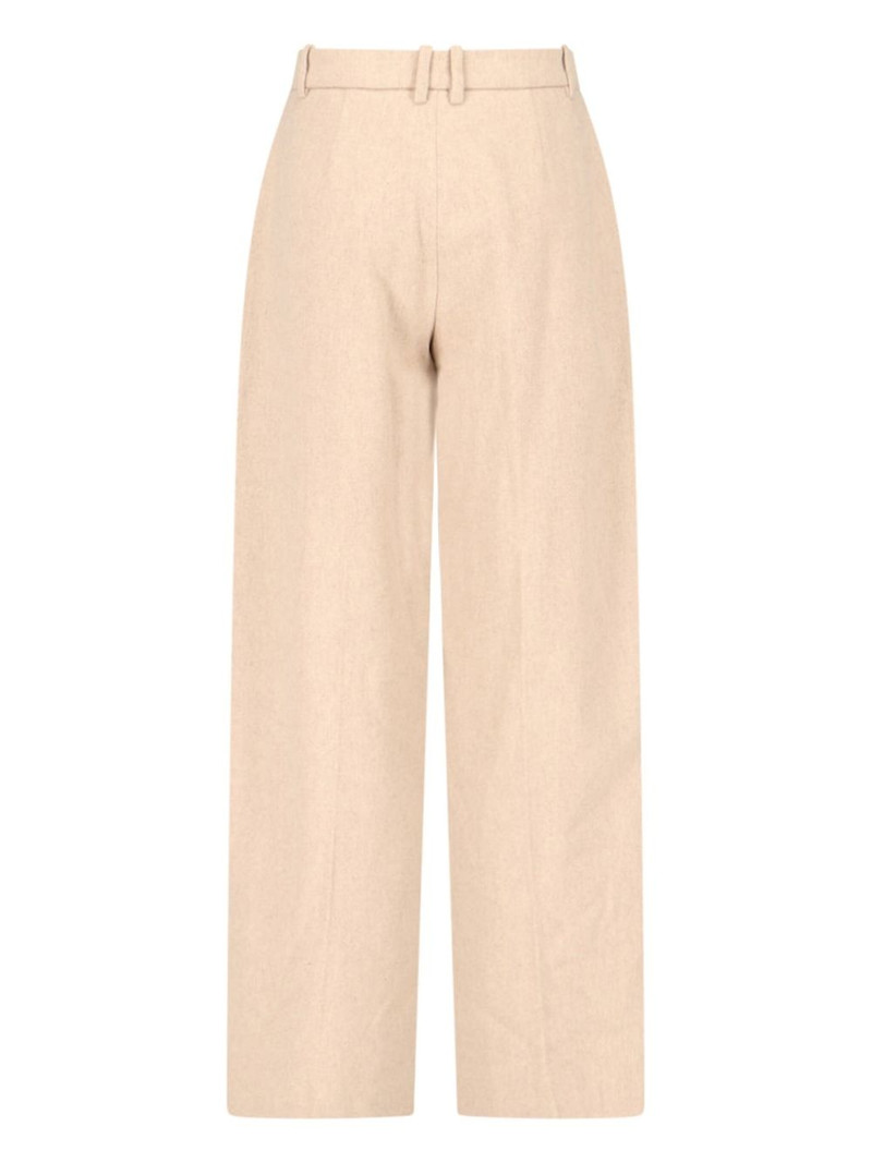 The . Garment side slit trousers outlook