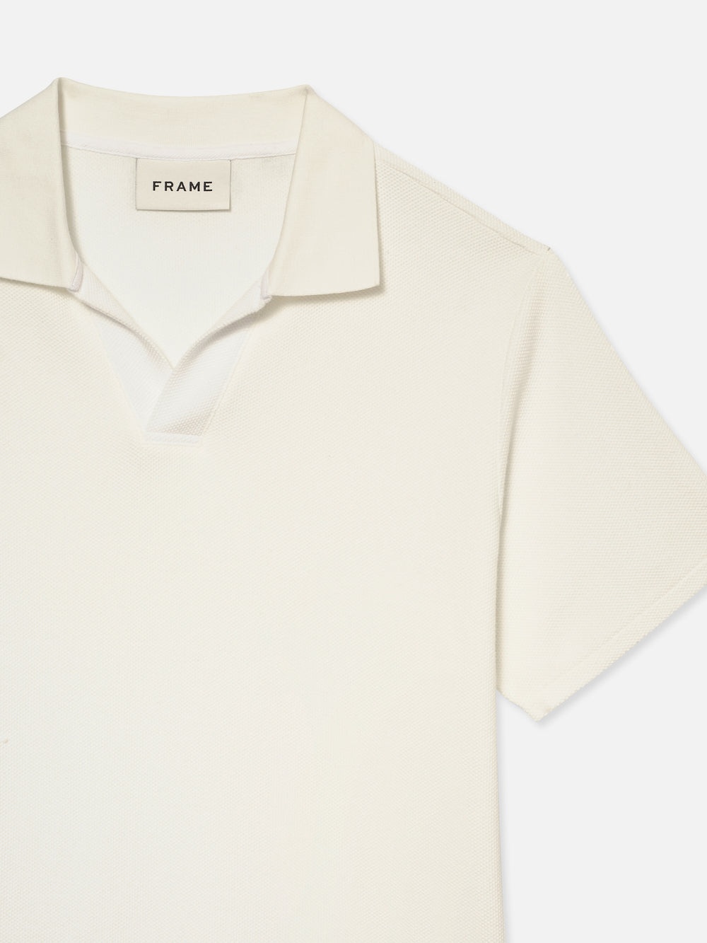 Jacquard Polo in Off White - 3