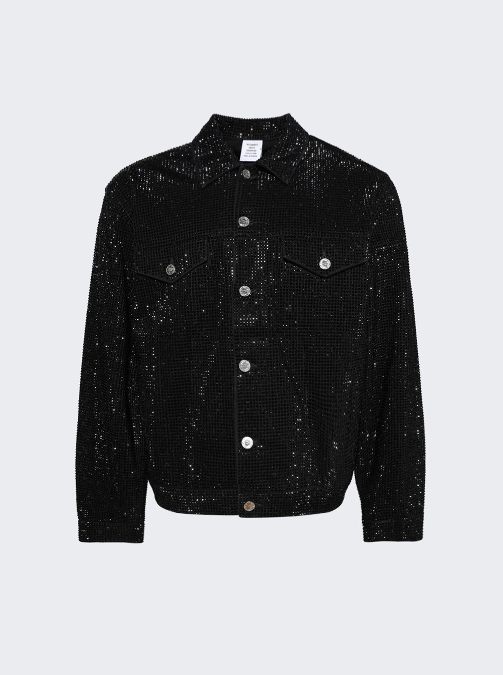 Iced Out Denim Jacket Black - 1