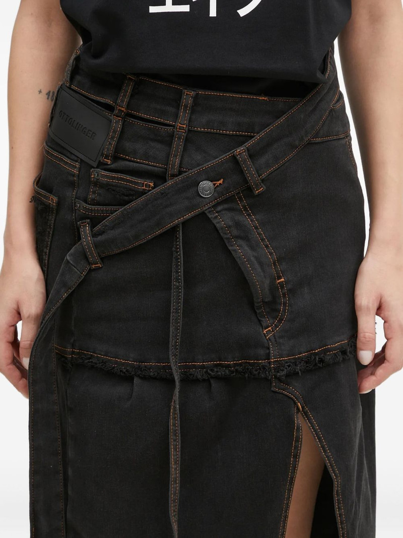 frayed split skirt 5