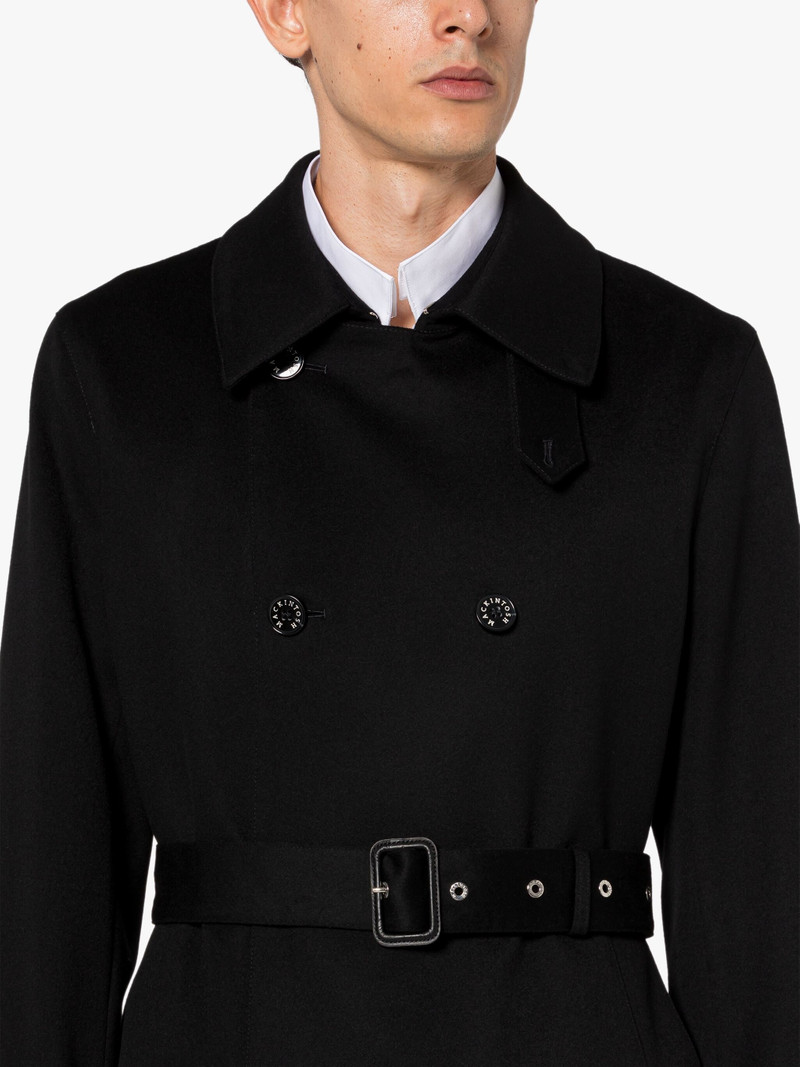 FETLAR BLACK RAIN SYSTEM WOOL SHORT TRENCH COAT 4