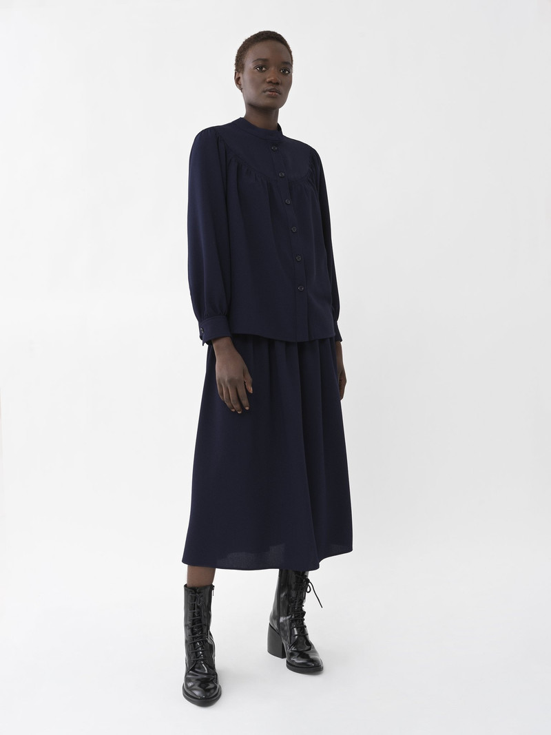 See by Chloé SMOCKED MIDI SKIRT outlook