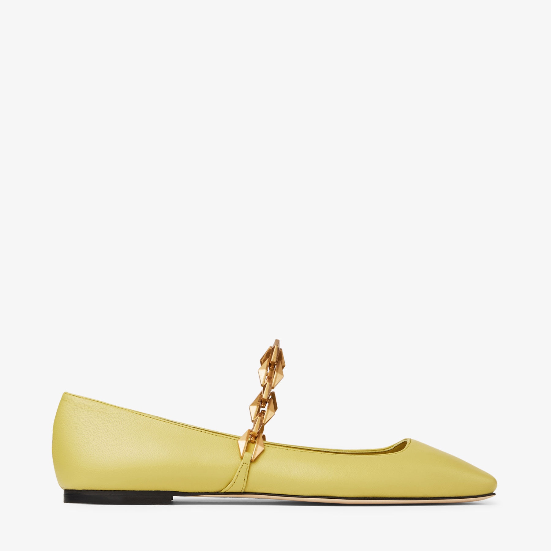 Diamond Tilda Flat
Yellow Nappa Leather Flats - 1