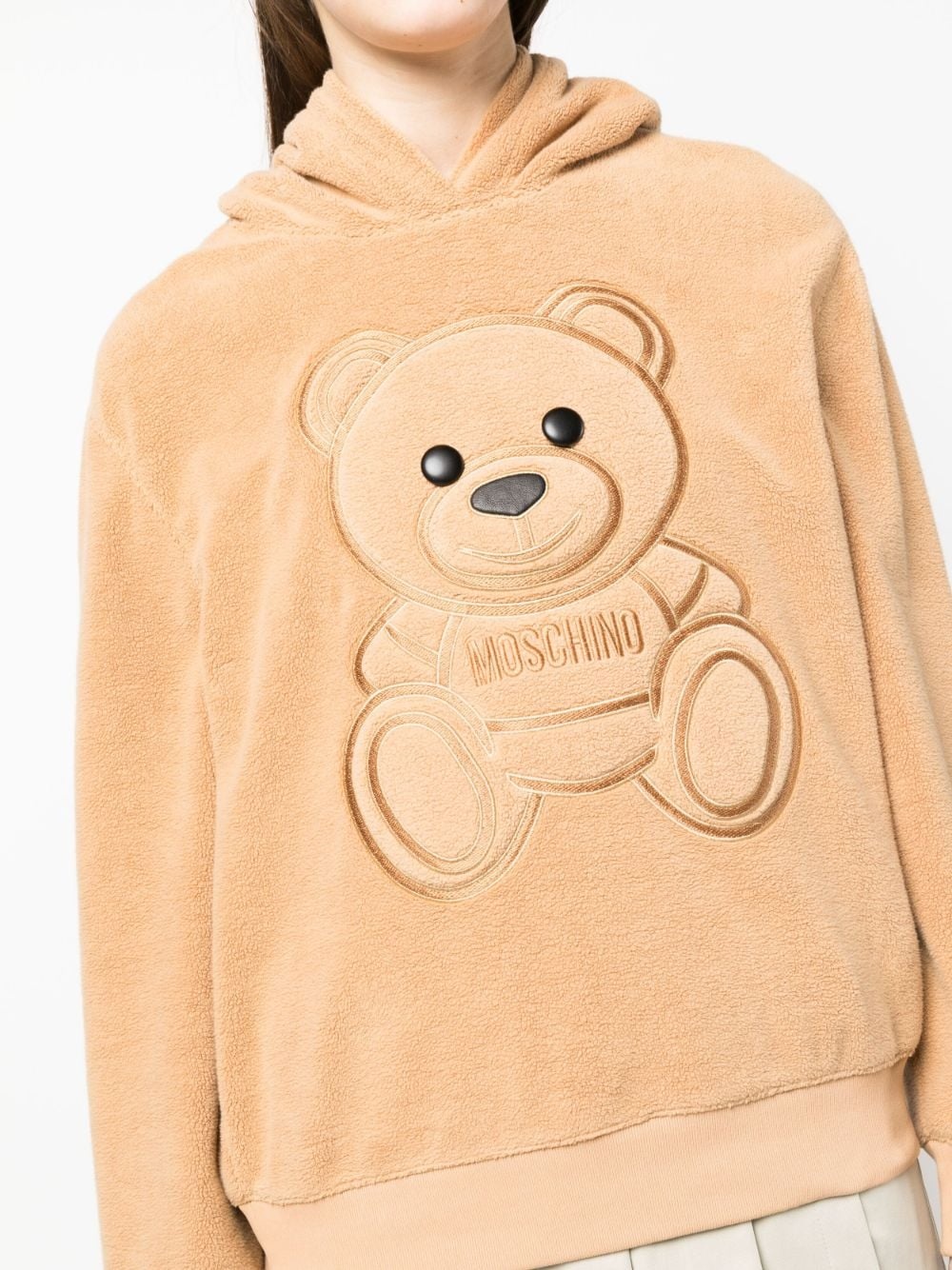 teddy bear print hoodie