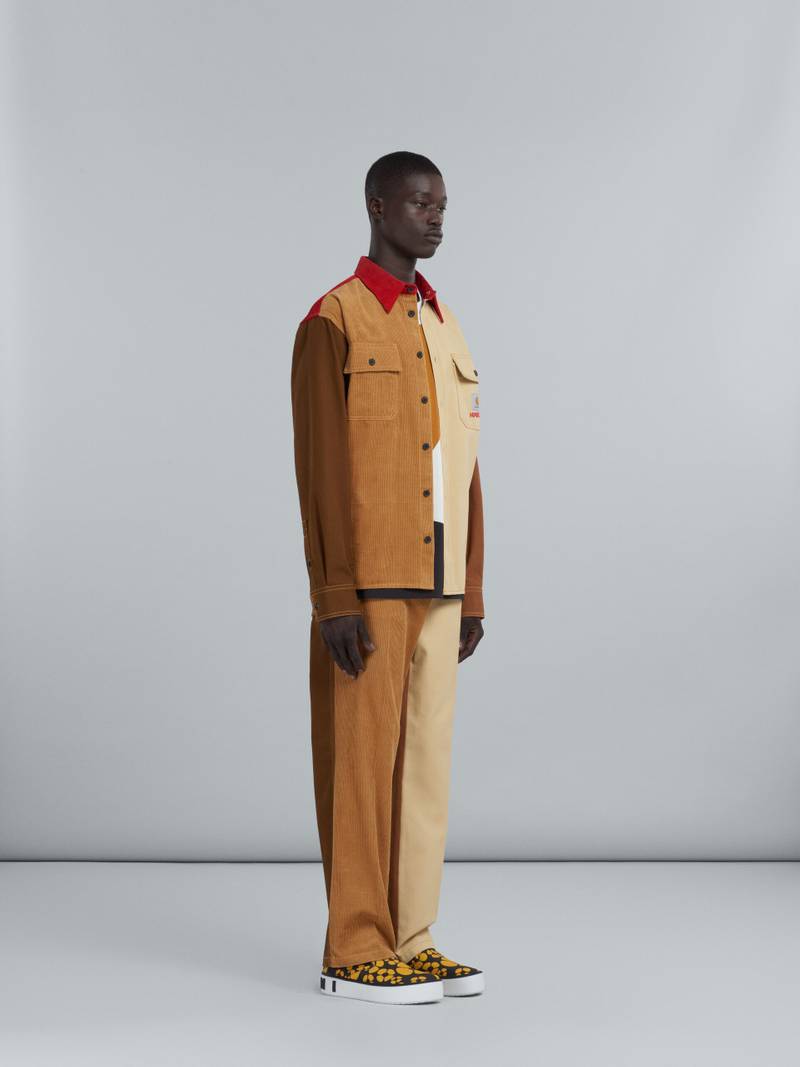 MARNI X CARHARTT WIP - BIO COTTON COLOUR-BLOCK OVERSHIRT 5
