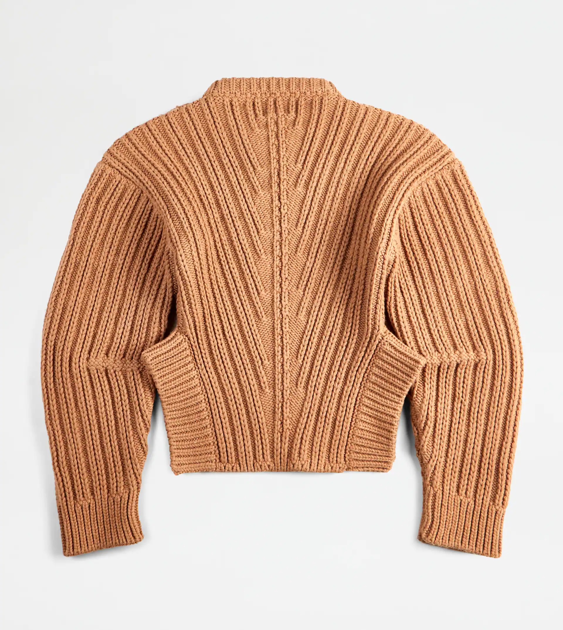 CASHMERE BLEND ROUND NECK JUMPER - BROWN - 8