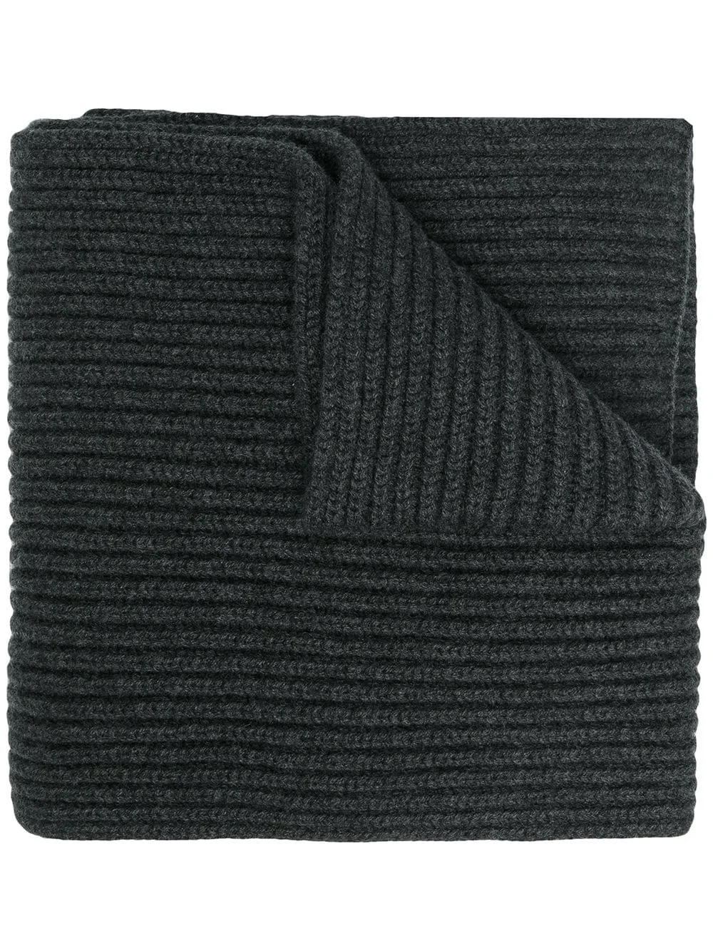 thick ribbed knit scarf - 1