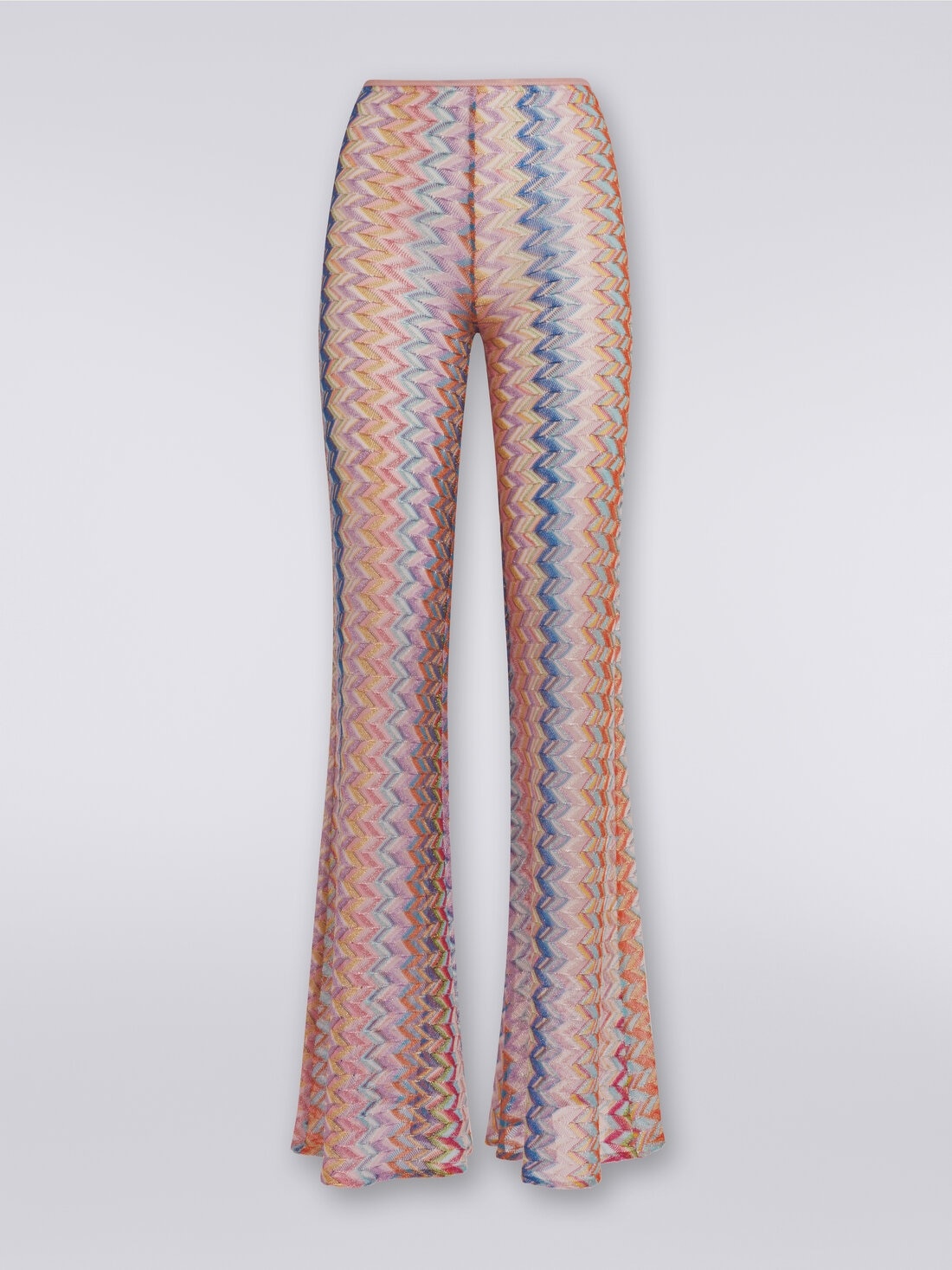Flared trousers with lurex - 1
