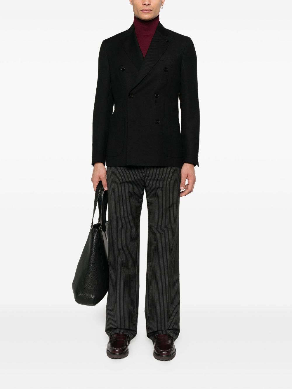double-breasted wool jacket - 2