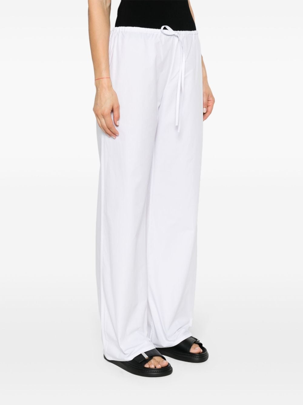 straight-leg organic-cotton trousers - 3