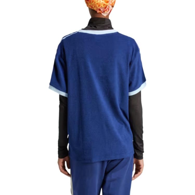 ★ adidas★ Terry 3S T Blue IR7465 WMNS) adidas Originals Terry 3-Stripes T-shirt Asia Sizing