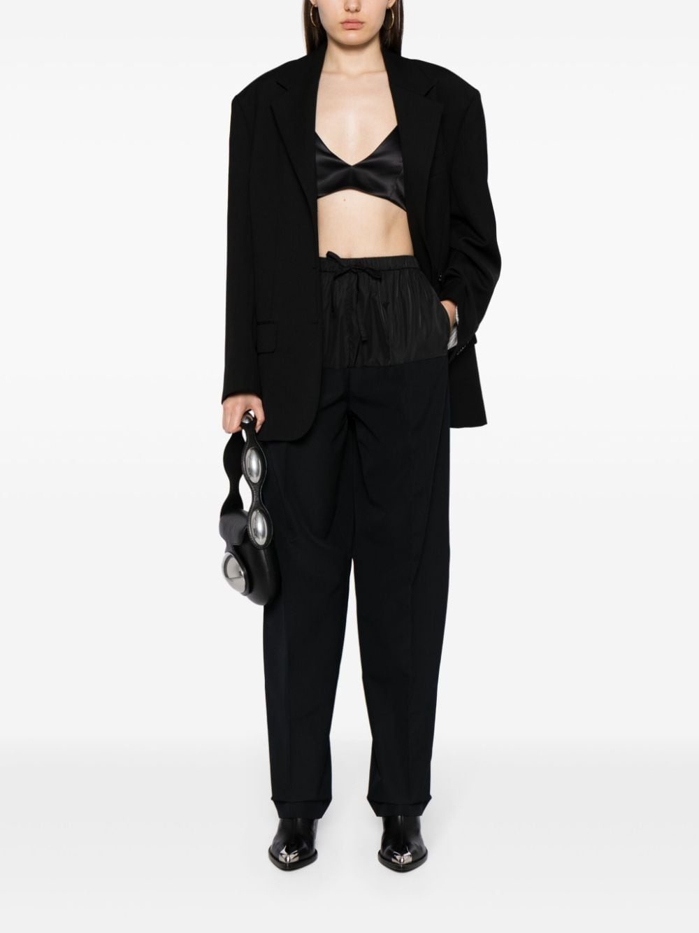 drawstring nylon trousers - 2