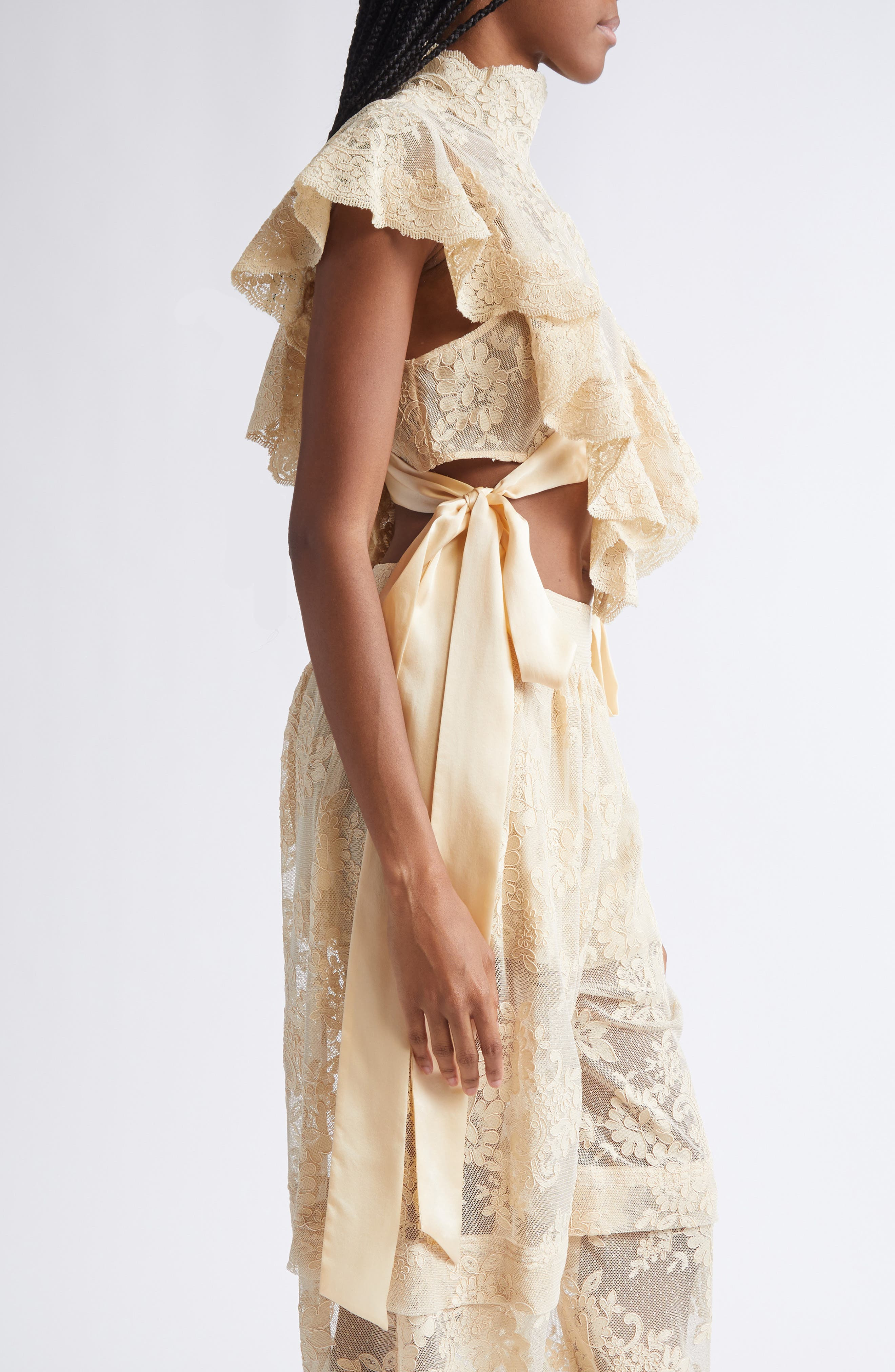 Zimmermann Hypnotic Lace Bandeau Top in Cream at Nordstrom - 4