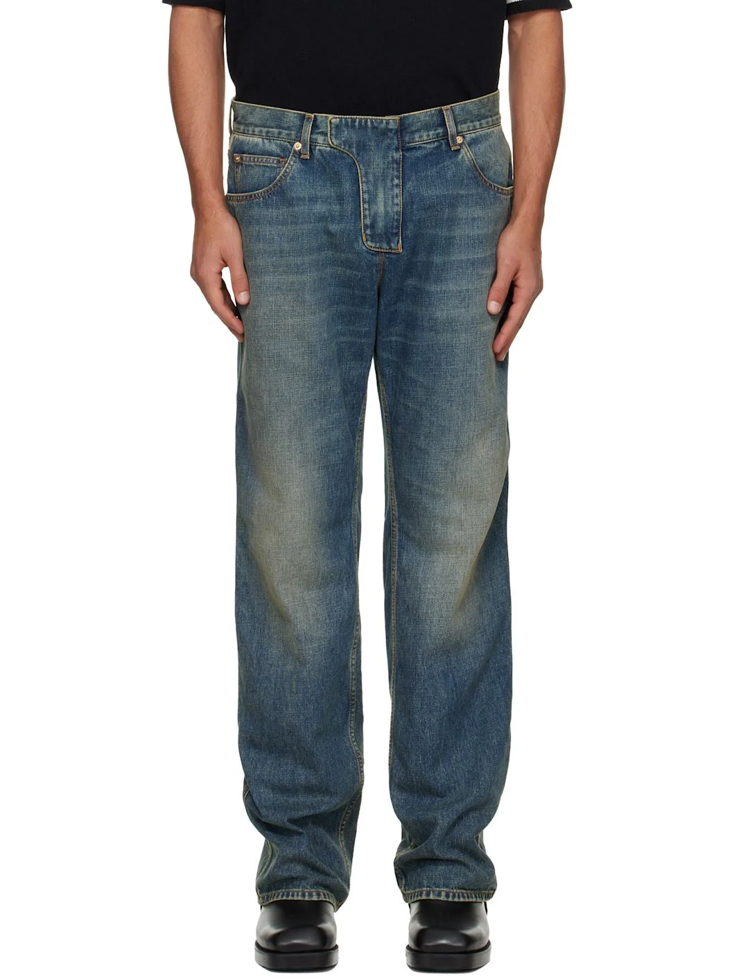 Blue Low Waist Jeans - 1