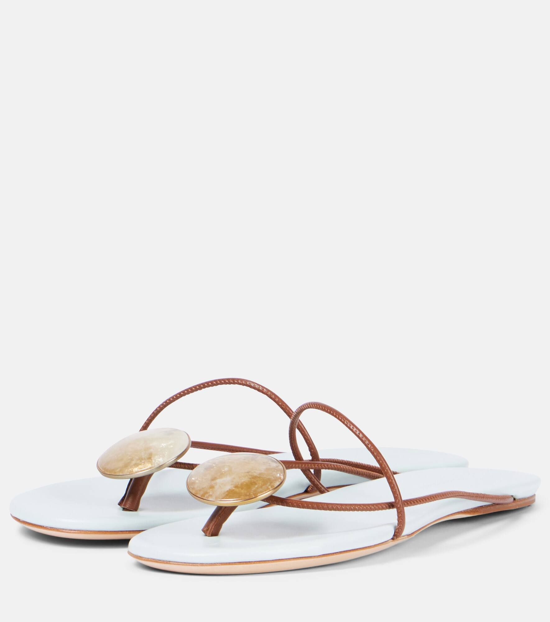 Doma embellished leather sandals - 4