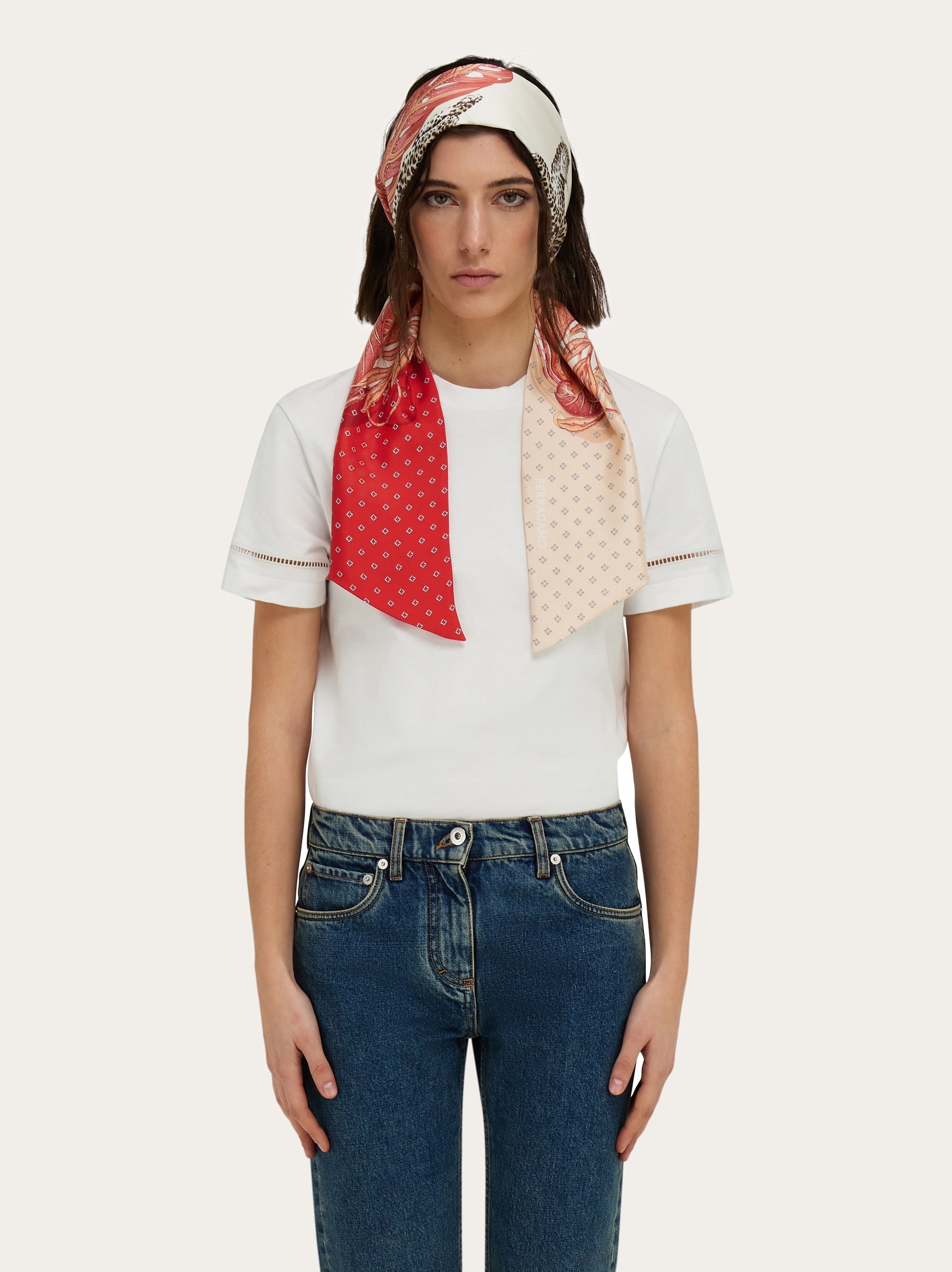 Madras print silk bandeau - 6