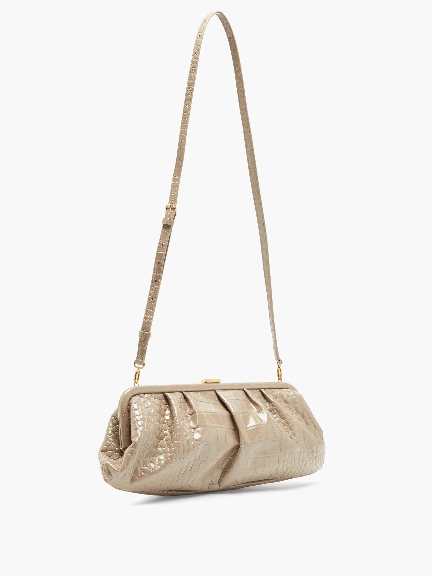 Cloud XL crocodile-effect leather cross-body bag - 4