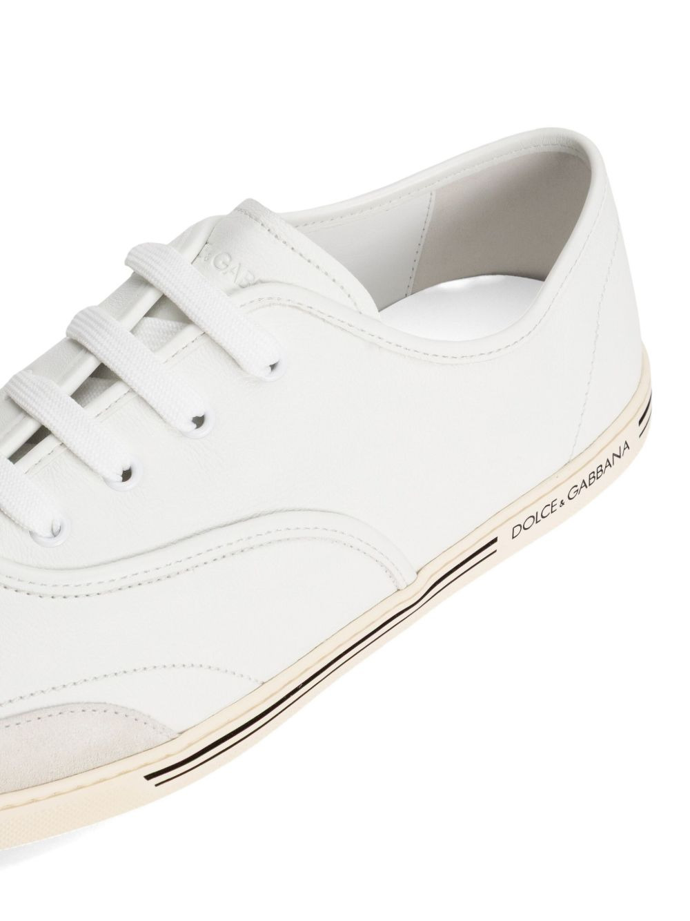 lace-up leather trainers - 3