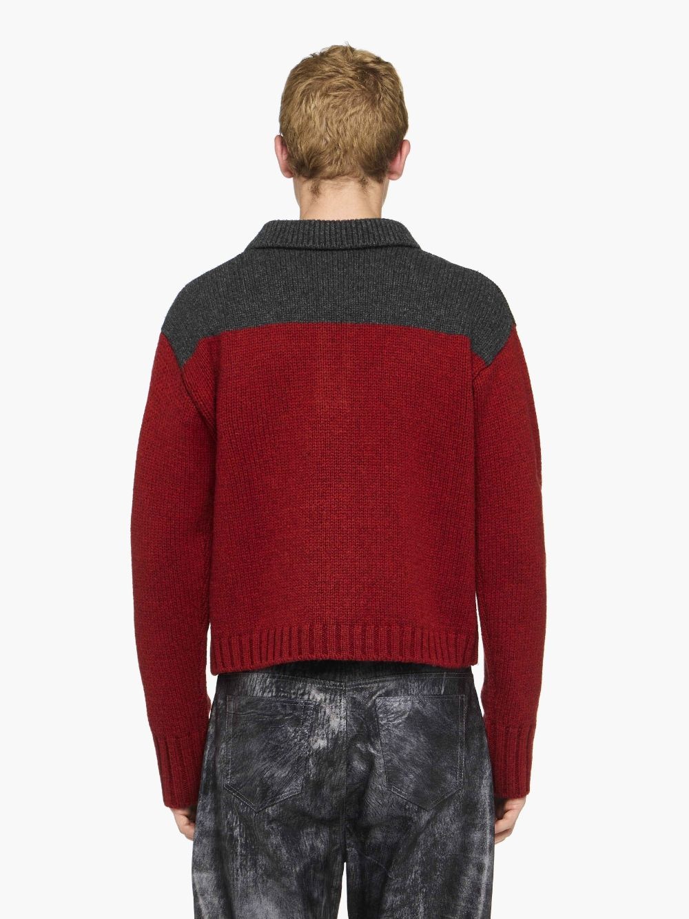 HOUSE' INTARSIA POLO SWEATER - 3