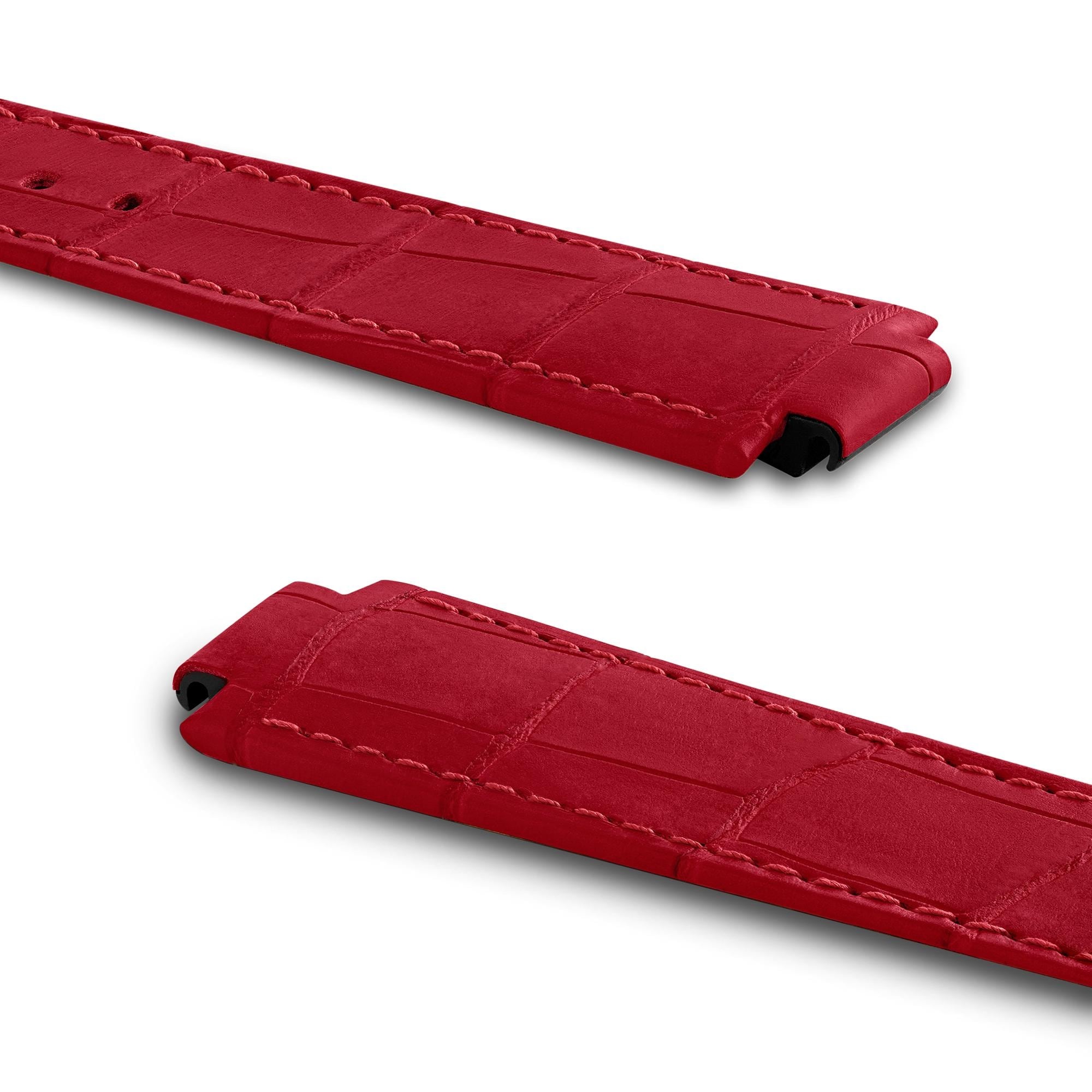 STRAP TAMBOUR ALLIGATOR RED L/L - 2