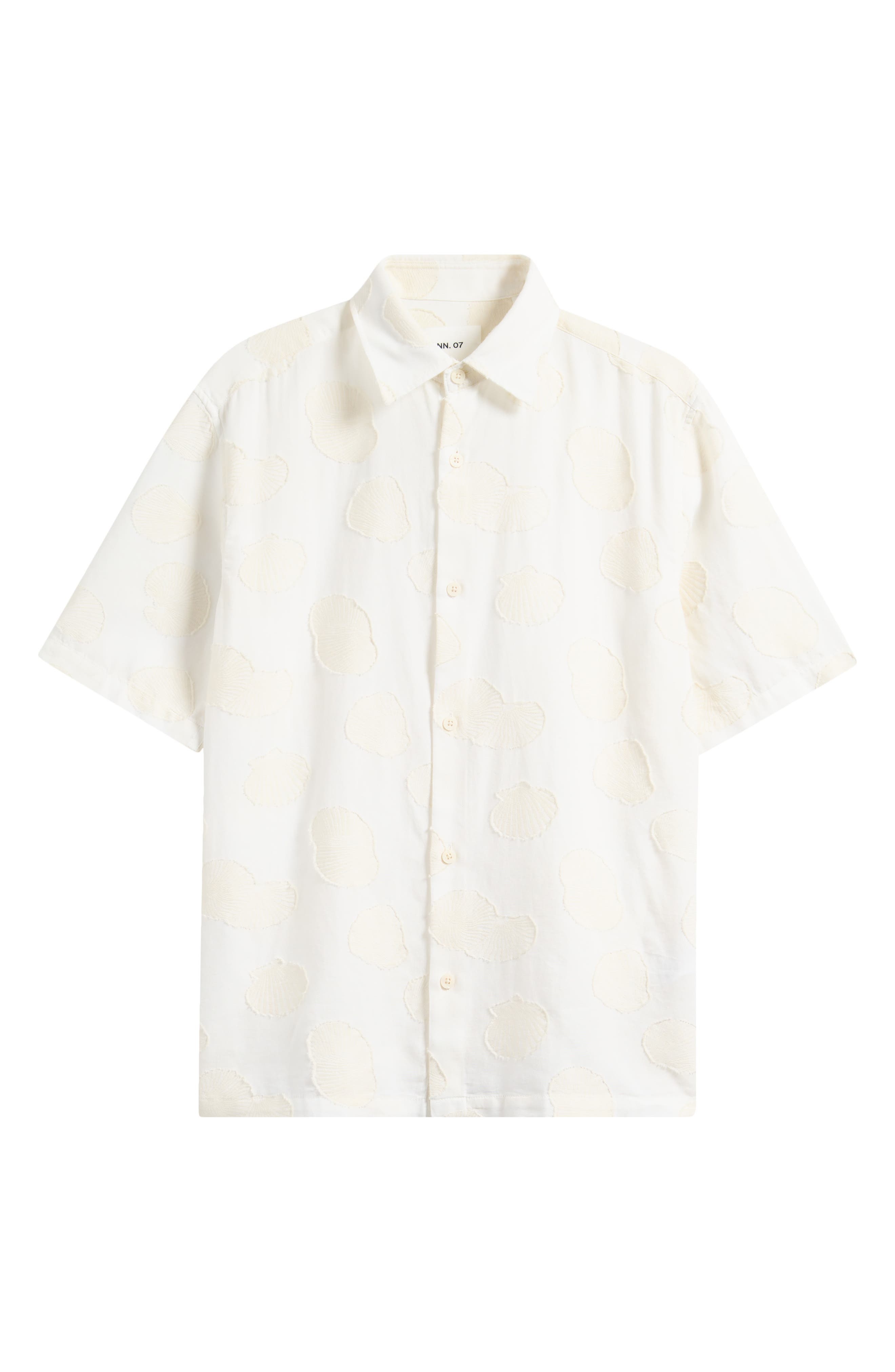 NN07 Freddy 5715 Short Sleeve Button-Up Shirt in Ivory at Nordstrom - 6