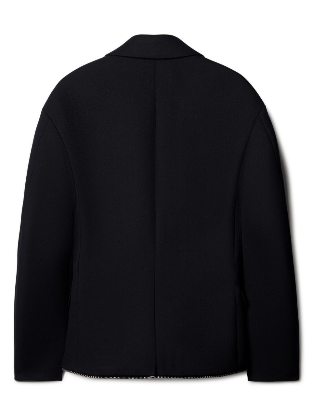 zip-trim virgin-wool blazer - 2