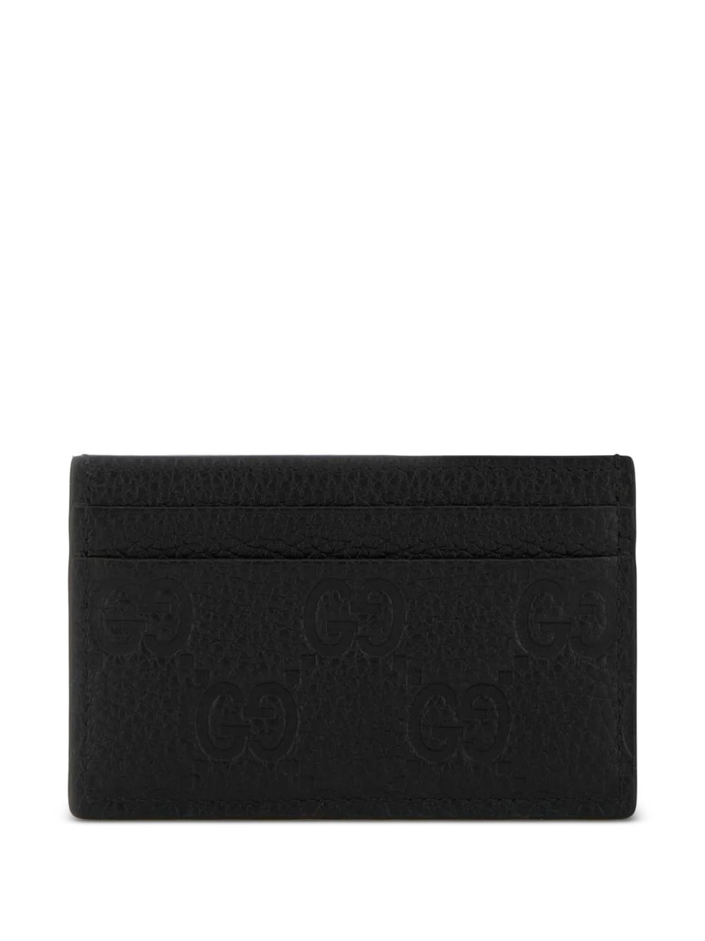 GG-debossed leather card holder - 2