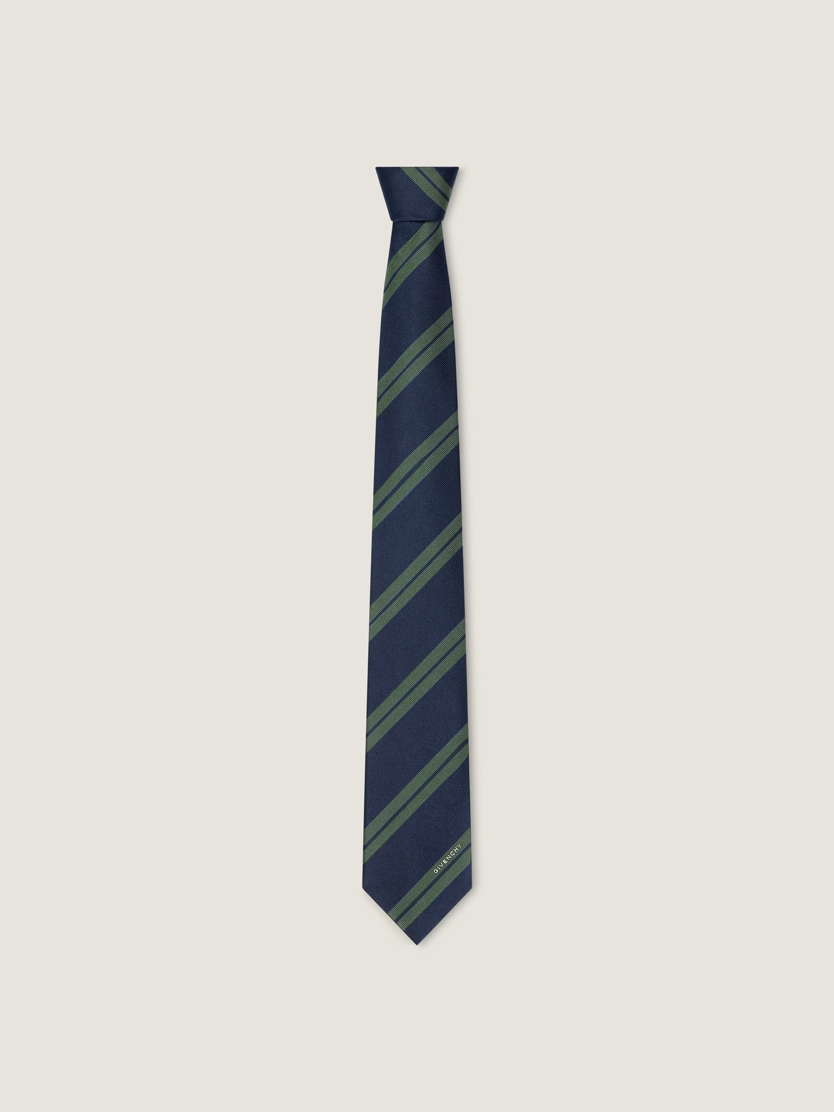DOUBLE STRIPES TIE IN SILK GROS GRAIN - 1