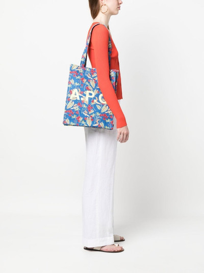 A.P.C. Lou Hawaiian-print tote bag outlook