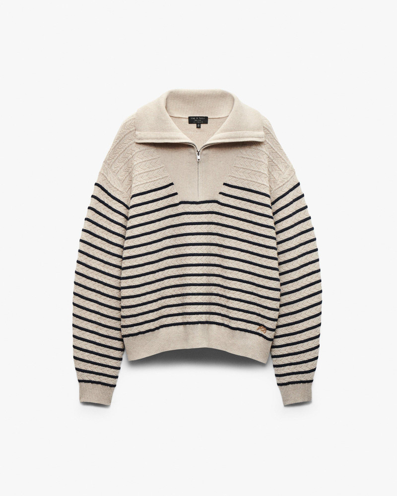 Natalia Cashmere Half-Zip Sweater 1