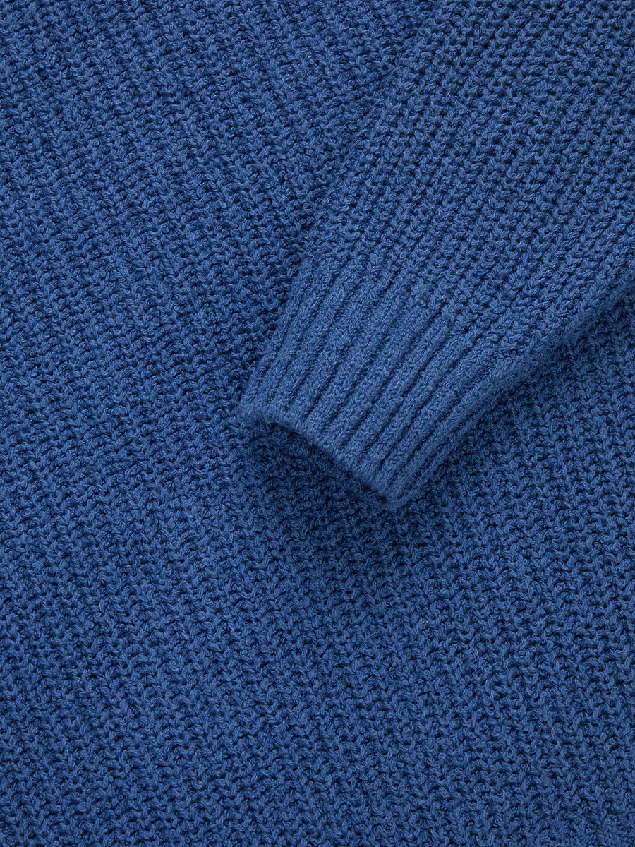 Cotton Crewneck Sweater Lapis Boucle - 2