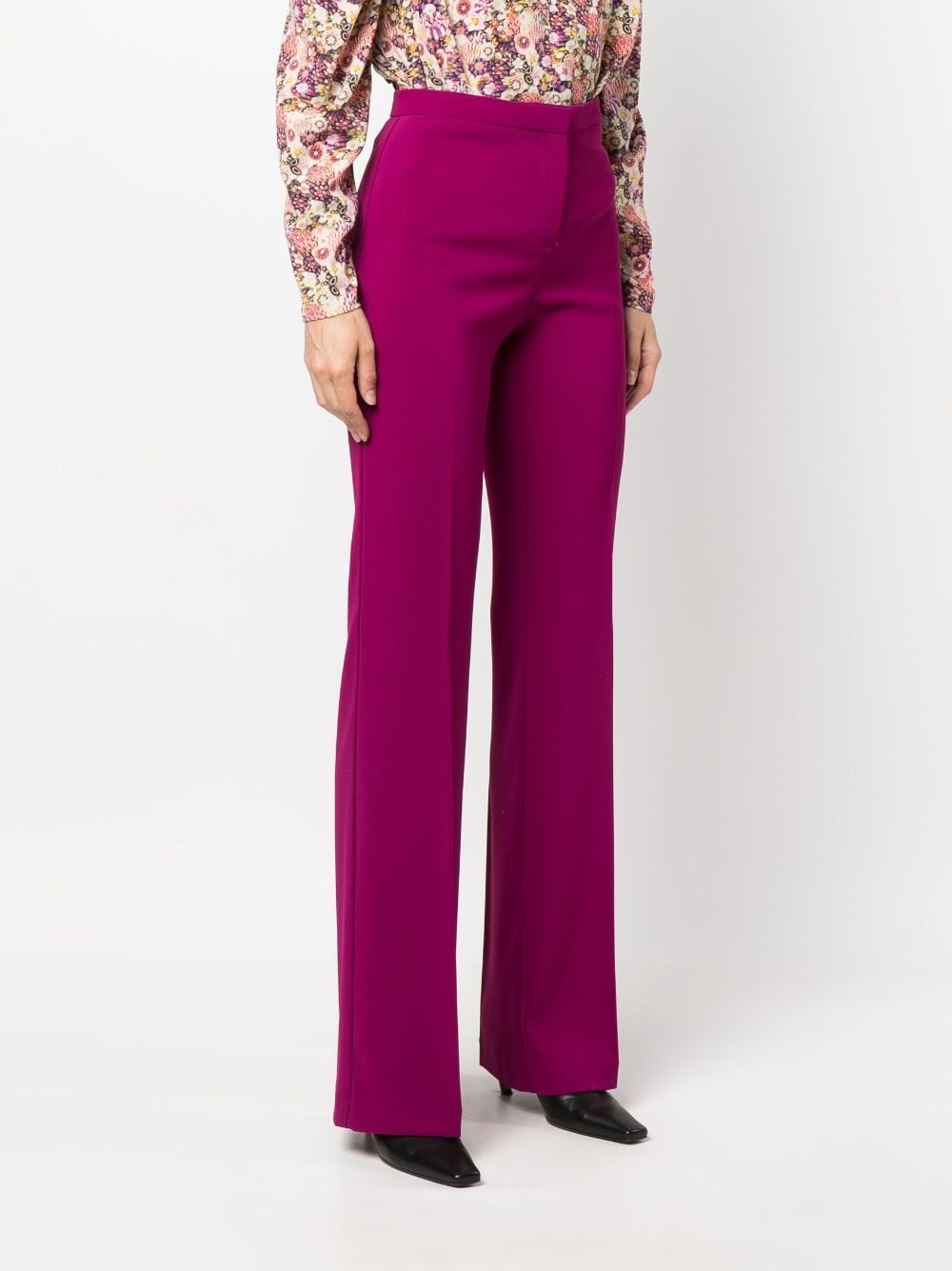 high-waisted flared trousers - 4